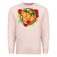 Pale Pink empanadas plate and roses Premium Sweatshirt - AdoDesignShop