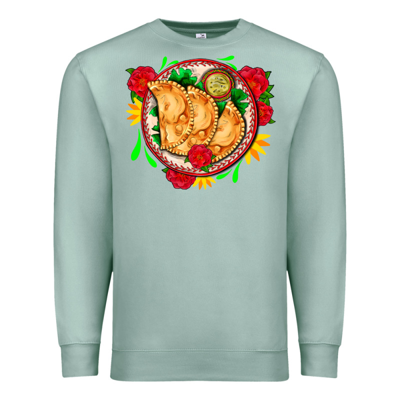 Empanadas Plate And Roses Premium Sweatshirt by AdoDesignShop | Teevron
