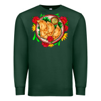 Sports Green empanadas plate and roses Premium Sweatshirt - AdoDesignShop