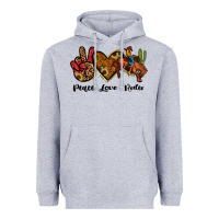 Heather Grey peace love rodeo Heavyweight Hoodie - JahusDesignShop