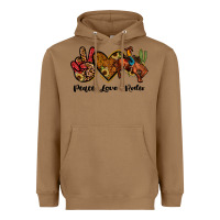 Toasted Coconut peace love rodeo Heavyweight Hoodie - JahusDesignShop