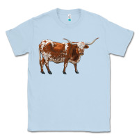 Dusty Blue longhorn Classic Tee - RanaPortraitStore