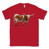 Red longhorn Classic Tee - RanaPortraitStore