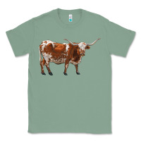 Sage longhorn Classic Tee - RanaPortraitStore