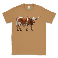 Toasted Coconut longhorn Classic Tee - RanaPortraitStore