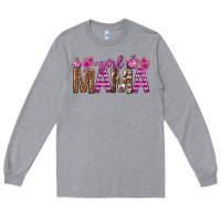 Heather Grey girl mama tbw Long Sleeve Tee - texasbilliewilder
