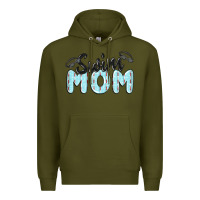 Army Green swim mom Premium Hoodie - MaliasSmallBusiness