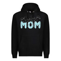 Black swim mom Premium Hoodie - MaliasSmallBusiness