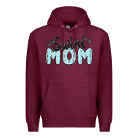 Burgundy swim mom Premium Hoodie - MaliasSmallBusiness