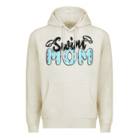 Oatmeal Heather swim mom Premium Hoodie - MaliasSmallBusiness