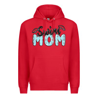 Red swim mom Premium Hoodie - MaliasSmallBusiness