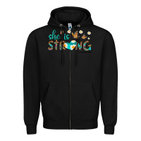 Black she is strong Zipper Hoodie - HRA Design Shop