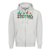 Dove Grey she is strong Zipper Hoodie - HRA Design Shop