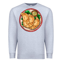 Heather Grey empanada Premium Sweatshirt - AdoDesignShop