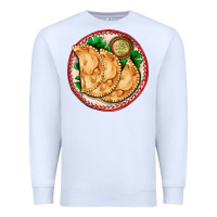 White empanada Premium Sweatshirt - AdoDesignShop