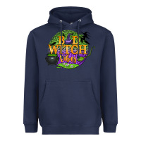 Navy bad witch vibes Heavyweight Hoodie - BundleAndBundleShop