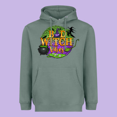 Bad Witch Vibes Heavyweight Hoodie Designed By Bundleandbundleshop