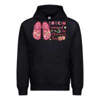 Black Pink Christmas crocin' around the Christmas tree Urban Hoodie - NancyCooperArtShop
