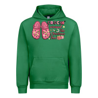 Emerald Pink Christmas crocin' around the Christmas tree Urban Hoodie - NancyCooperArtShop