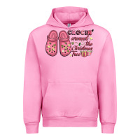 Fuchsia Pink Pink Christmas crocin' around the Christmas tree Urban Hoodie - NancyCooperArtShop