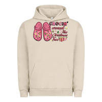 Pigment French Oak Pink Christmas crocin' around the Christmas tree Urban Hoodie - NancyCooperArtShop