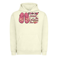 Pigment Pistachio Pink Christmas crocin' around the Christmas tree Urban Hoodie - NancyCooperArtShop