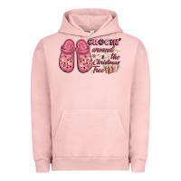 Pigment Salmon Pink Christmas crocin' around the Christmas tree Urban Hoodie - NancyCooperArtShop