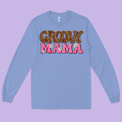 Groovy Mama Long Sleeve Tee Designed By Texasbilliewilder