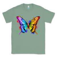 Sage rainbow butterfly Classic Tee - Zillion Design Studio