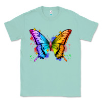 Seafoam rainbow butterfly Classic Tee - Zillion Design Studio