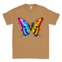 Toasted Coconut rainbow butterfly Classic Tee - Zillion Design Studio