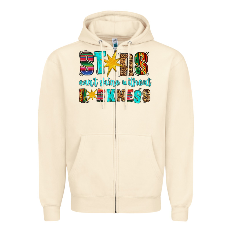 Stars Cant Shine Without Darkness Zipper Hoodie by HRA Design Shop | Teevron