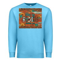 Ocean Blue he is risen gemstone sunflower leopard Premium Sweatshirt - Artiststas