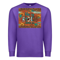 Purple he is risen gemstone sunflower leopard Premium Sweatshirt - Artiststas