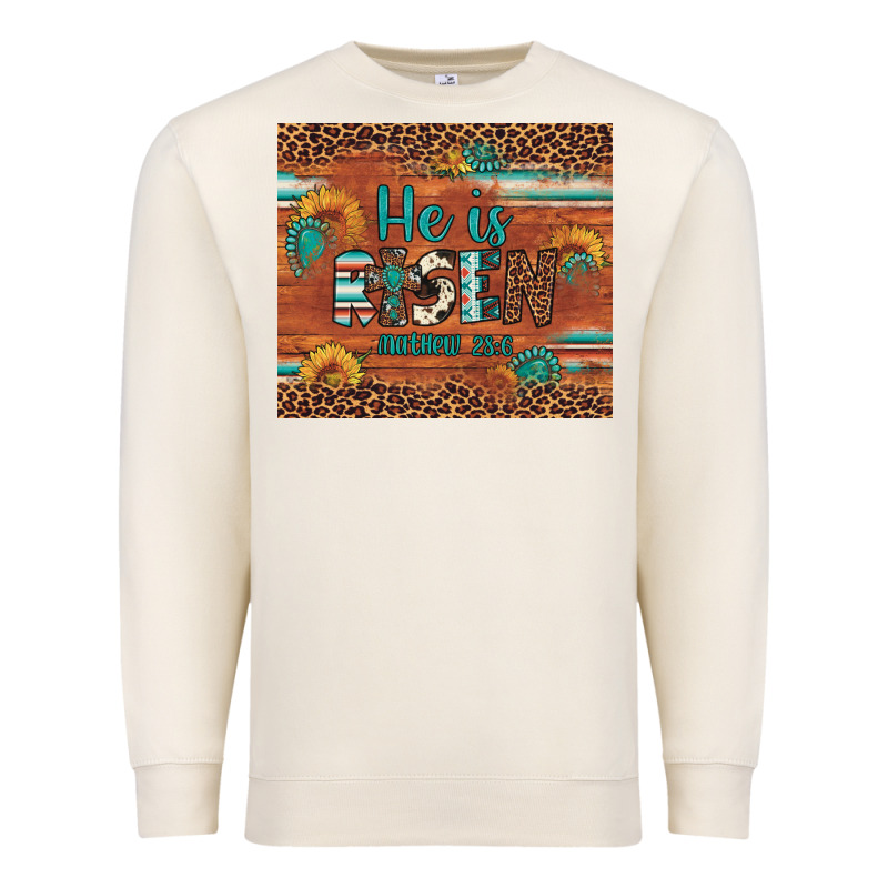 He Is Risen Gemstone Sunflower Leopard Premium Sweatshirt by Artiststas | Teevron