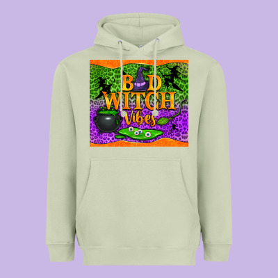 Bad Witch Vibes Tumbler Heavyweight Hoodie Designed By Bundleandbundleshop
