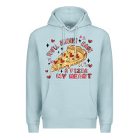 Blue Mist you'll always have a pizza my heart Premium Hoodie - MaliasSmallBusiness