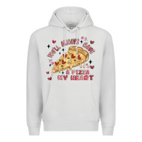 Dove Grey you'll always have a pizza my heart Premium Hoodie - MaliasSmallBusiness