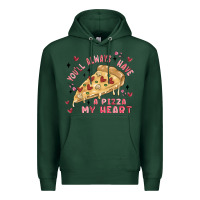 Sports Green you'll always have a pizza my heart Premium Hoodie - MaliasSmallBusiness