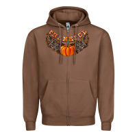 Chestnut Thankful Zipper Hoodie - CowhideDigitalArt