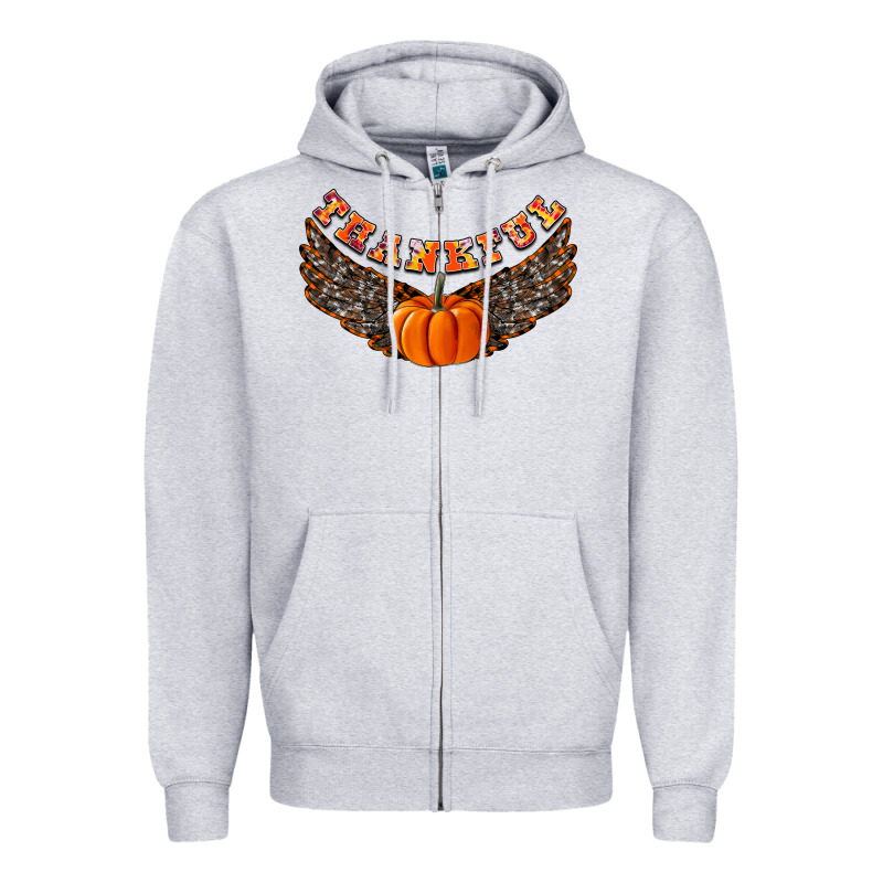 Thankful Zipper Hoodie by CowhideDigitalArt | Teevron