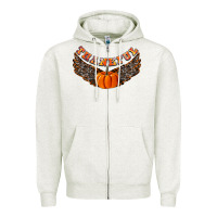 Oatmeal Heather Thankful Zipper Hoodie - CowhideDigitalArt