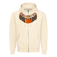 Sandshell Thankful Zipper Hoodie - CowhideDigitalArt