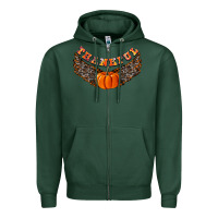Sports Green Thankful Zipper Hoodie - CowhideDigitalArt