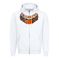 White Thankful Zipper Hoodie - CowhideDigitalArt