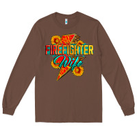 Chestnut firefighter wife with lightning bolt Long Sleeve Tee - Zillion Design Studio