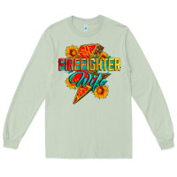 Matcha firefighter wife with lightning bolt Long Sleeve Tee - Zillion Design Studio