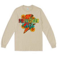 Mushroom firefighter wife with lightning bolt Long Sleeve Tee - Zillion Design Studio