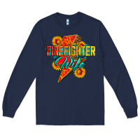 Navy firefighter wife with lightning bolt Long Sleeve Tee - Zillion Design Studio