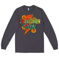 Smoke firefighter wife with lightning bolt Long Sleeve Tee - Zillion Design Studio